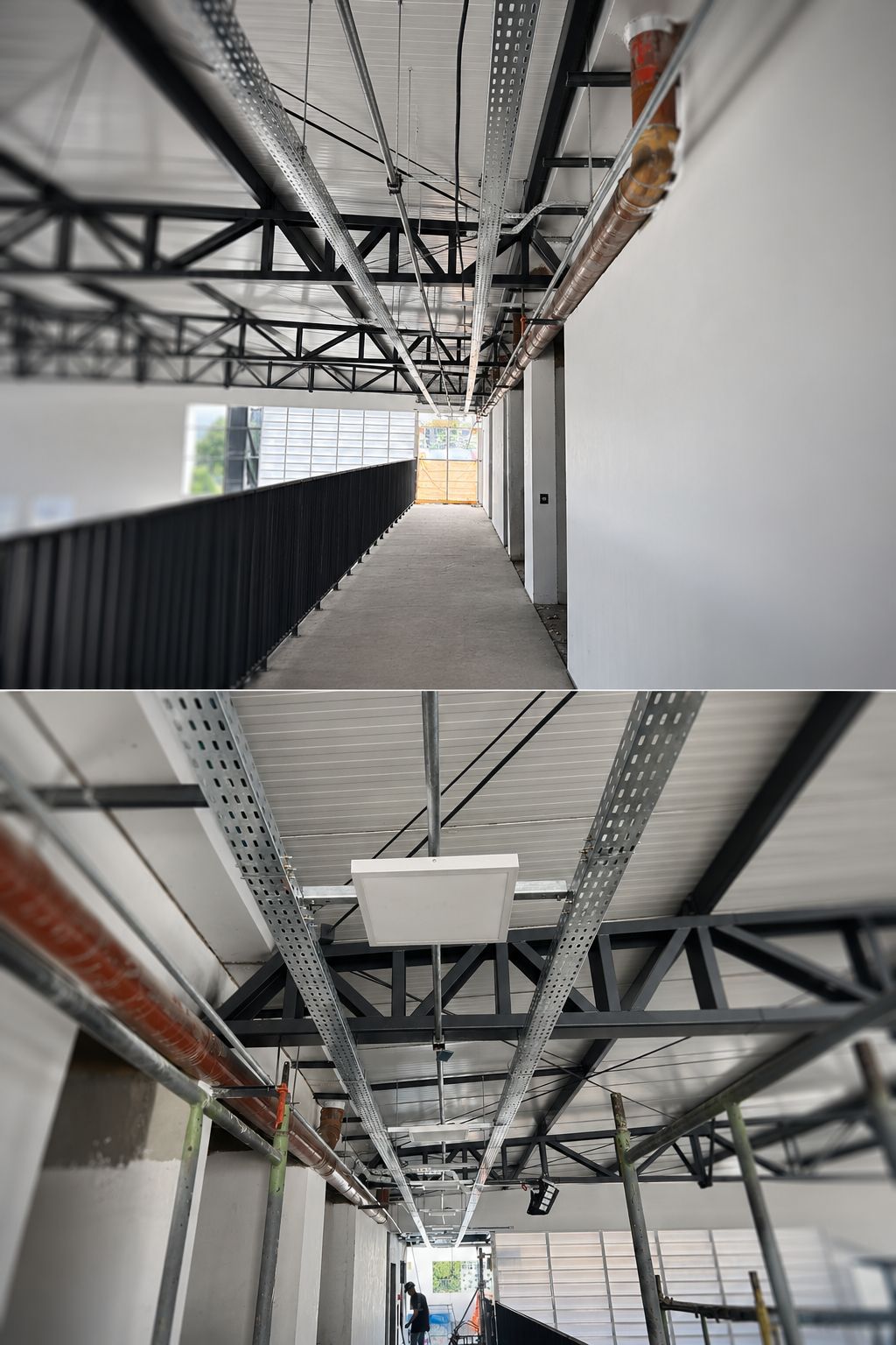 Infraestrutura elétrica industrial com bandejamento